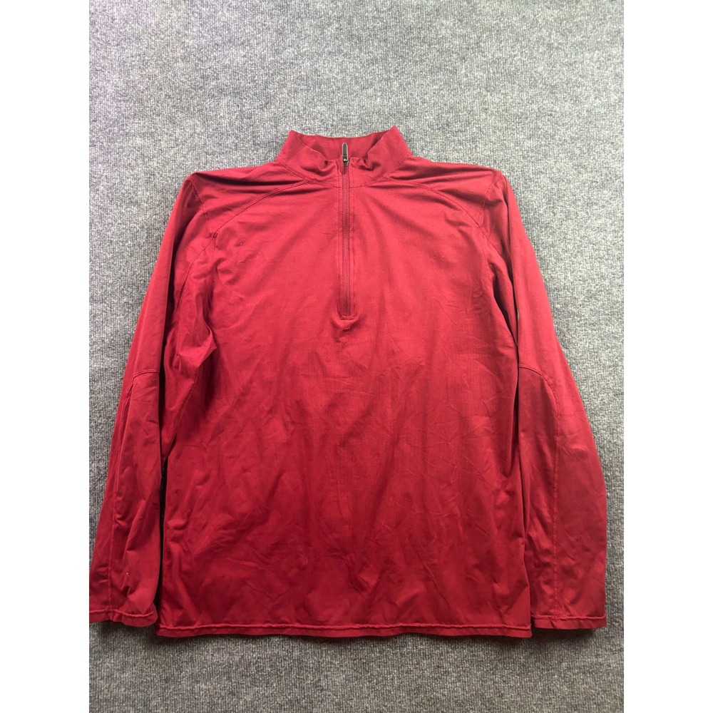 Mountain Hardwear Quarter Zip Pullover Mens Small Red Athletic Hiking Top